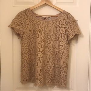 Short sleeve lace blouse